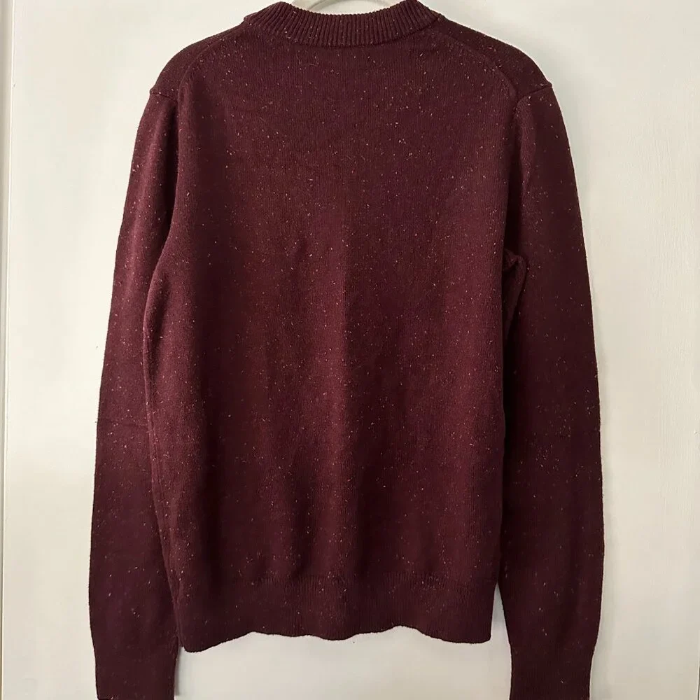 Men’s Burgundy/Maroon Crew Neck Sweater - Picture 4 of 5